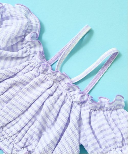 セール】【SWIM】【水着】【UV加工】ギンガムチェックたっぷり