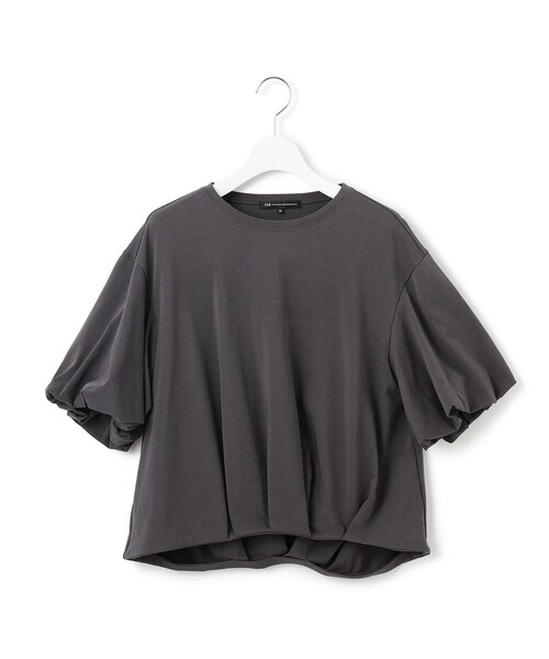 23区 S(ニジュウサンクチイサイサイズ)の「【WEB&一部店舗限定/接触冷感】ツイストコットンプレーティング バルーンスリーブ カットソー(Tシャツ/カットソー・レディース・ブラウン系/グレー系/ブラック系・32)」の10枚目の写真