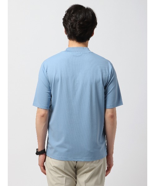 SUIT SQUARE（スーツスクエア）の「半袖Tシャツ 半袖 ウォッシャブル 接触冷感 プレーティング鹿の子（Tシャツ/カットソー・メンズ・ネイビー系/ブラック系/ブルー系/ホワイト系・S/L/M/3L/LL）」の10枚目の写真