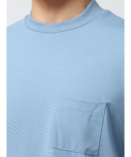 SUIT SQUARE（スーツスクエア）の「半袖Tシャツ 半袖 ウォッシャブル 接触冷感 プレーティング鹿の子（Tシャツ/カットソー・メンズ・ネイビー系/ブラック系/ブルー系/ホワイト系・S/L/M/3L/LL）」の9枚目の写真