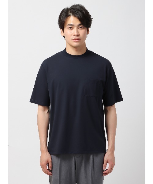 半袖Tシャツ 半袖 ウォッシャブル 接触冷感 プレーティング