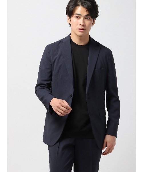 SUIT SQUARE（スーツスクエア）の「半袖Tシャツ 半袖 ウォッシャブル 接触冷感 プレーティング鹿の子（Tシャツ/カットソー・メンズ・ネイビー系/ブラック系/ブルー系/ホワイト系・S/L/M/3L/LL）」の22枚目の写真