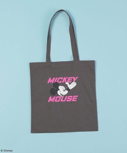 GLOBAL WORK（グローバルワーク）の「MICKEY/プリントトート/492664（トートバッグ・レディース・グレー/ブルー/ブラック/アイボリー/レッド/イエロー・ONESIZE）」の4枚目の写真