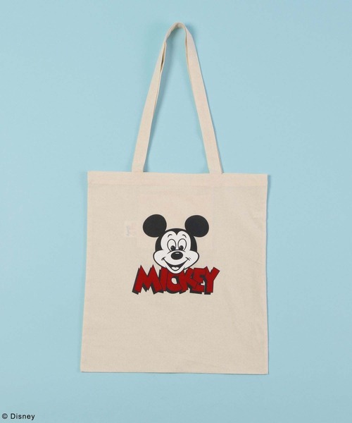 GLOBAL WORK（グローバルワーク）の「MICKEY/プリントトート/492664（トートバッグ・レディース・グレー/ブルー/ブラック/アイボリー/レッド/イエロー・ONESIZE）」の2枚目の写真