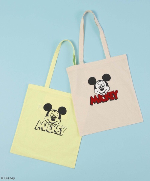 GLOBAL WORK（グローバルワーク）の「MICKEY/プリントトート/492664（トートバッグ・レディース・グレー/ブルー/ブラック/アイボリー/レッド/イエロー・ONESIZE）」の7枚目の写真
