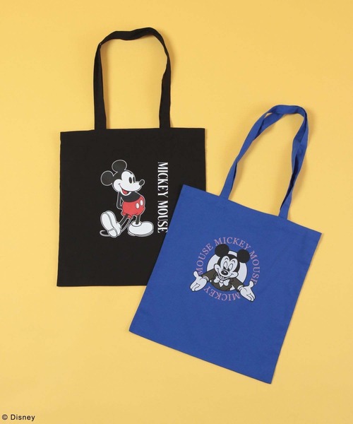 GLOBAL WORK（グローバルワーク）の「MICKEY/プリントトート/492664（トートバッグ・レディース・グレー/ブルー/ブラック/アイボリー/レッド/イエロー・ONESIZE）」の8枚目の写真