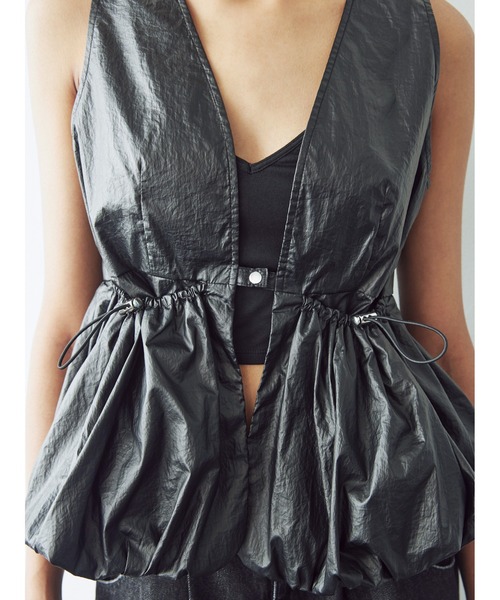 SORIN(ソリン )の「Metalic Taffta Balloon Short Vest(ベスト・レディース・シルバー/ブラック・38)」の5枚目の写真