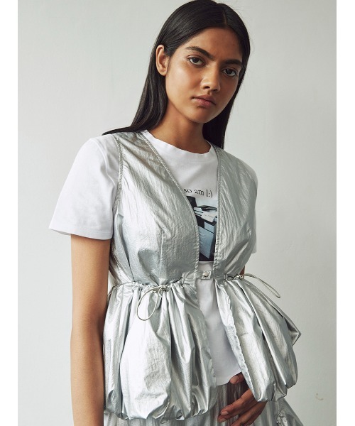SORIN(ソリン )の「Metalic Taffta Balloon Short Vest(ベスト・レディース・シルバー/ブラック・38)」の17枚目の写真
