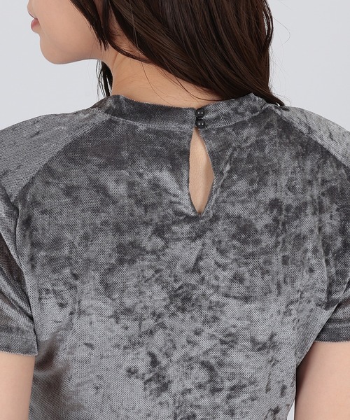 SUWDEE(スーディー)の「metallic crew neck t-shirt(Tシャツ/カットソー・レディース・グレー・M/S)」の9枚目の写真