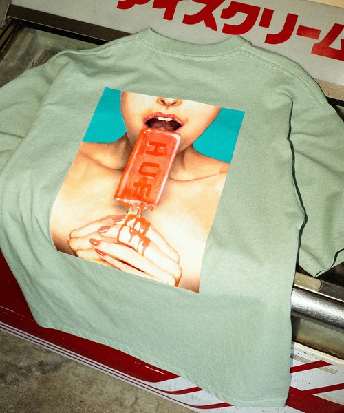 HUF（ハフ）の「ICE CREAM TEE（Tシャツ/カットソー・メンズ・ホワイト/ライトグリーン/ブラック/ペールイエロー・S/M/L/XL/XXL）」の3枚目の写真