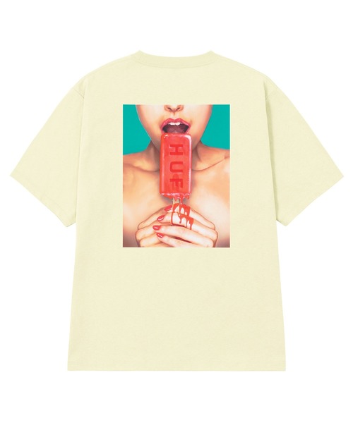 HUF（ハフ）の「ICE CREAM TEE（Tシャツ/カットソー・メンズ・ホワイト/ライトグリーン/ブラック/ペールイエロー・S/M/L/XL/XXL）」の4枚目の写真