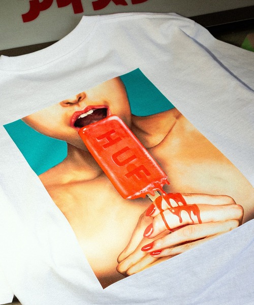 HUF（ハフ）の「ICE CREAM TEE（Tシャツ/カットソー・メンズ・ホワイト/ライトグリーン/ブラック/ペールイエロー・S/M/L/XL/XXL）」の9枚目の写真