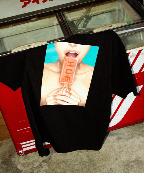 HUF（ハフ）の「ICE CREAM TEE（Tシャツ/カットソー・メンズ・ホワイト/ライトグリーン/ブラック/ペールイエロー・S/M/L/XL/XXL）」の6枚目の写真