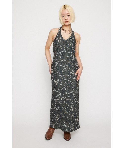 Caramel ワンピース  タグ有り ZUCCa / S ドッキングスムース / ワンピース(M khaki(09)): SALE