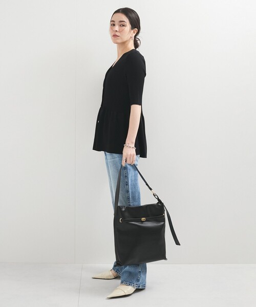 le cercle ADAM ET ROPE'(ルセルクルアダムエロペ)の「ワンポイントメタルソフトショルダーバッグ(ショルダーバッグ・レディース・ブラック/グレー系その他・FREE)」の10枚目の写真