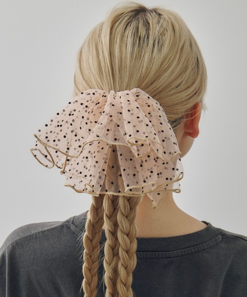 ボリューム ドット フリル バレッタ（バレッタ/ヘアクリップ）｜GOLDY