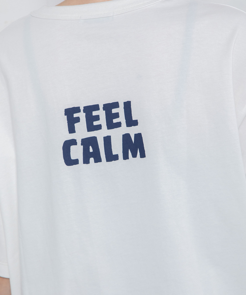 POU DOU DOU(プードゥドゥ)の「JOiE ロゴプリントTシャツ(Tシャツ/カットソー・レディース・オフホワイト/キナリ/ネイビー・M)」の13枚目の写真