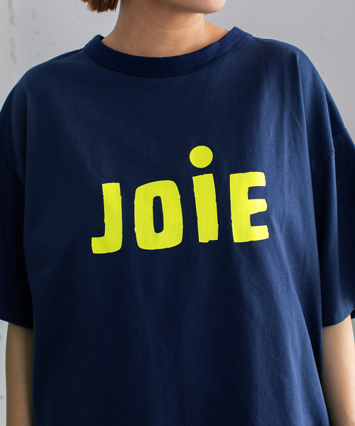 POU DOU DOU(プードゥドゥ)の「JOiE ロゴプリントTシャツ(Tシャツ/カットソー・レディース・オフホワイト/キナリ/ネイビー・M)」の21枚目の写真