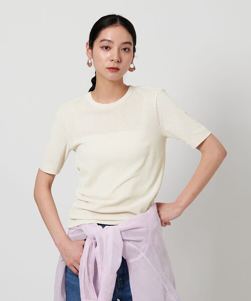 BEAUTY&YOUTH UNITED ARROWS(ビューティーアンドユースユナイテッドアローズ)の「バックリボン ショートスリーブ Tシャツ(Tシャツ/カットソー・レディース・オレンジ/ブラック/オフホワイト・FREE)」の2枚目の写真