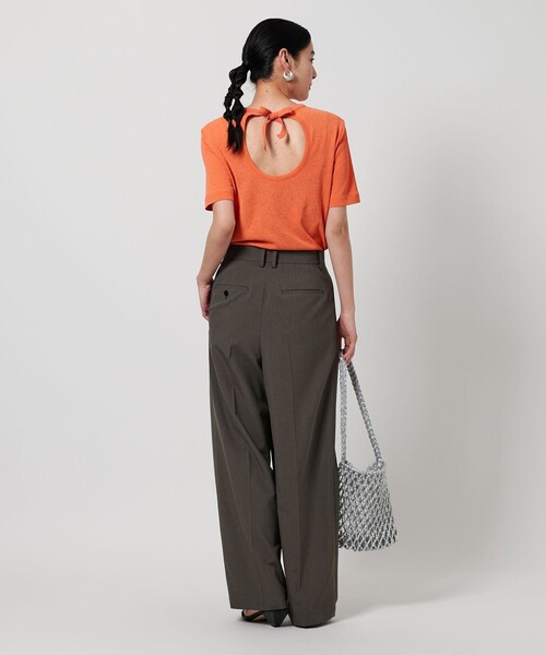 BEAUTY&YOUTH UNITED ARROWS(ビューティーアンドユースユナイテッドアローズ)の「バックリボン ショートスリーブ Tシャツ(Tシャツ/カットソー・レディース・オレンジ/ブラック/オフホワイト・FREE)」の14枚目の写真