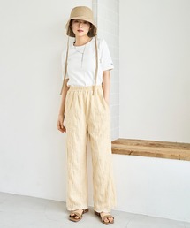 mil（ミル）の「ストライプジャガード ワイドパンツ（その他パンツ）」