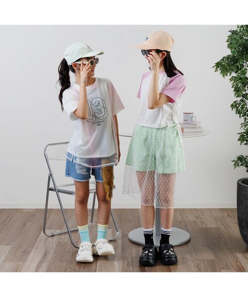 algy（アルジー）の「【接触冷感】ダメージショーパン（デニムパンツ・キッズ・ブラック/サックスブルー/オフホワイト・XX-SMALL/X-SMALL/SMALL/MEDIUM）」の5枚目の写真