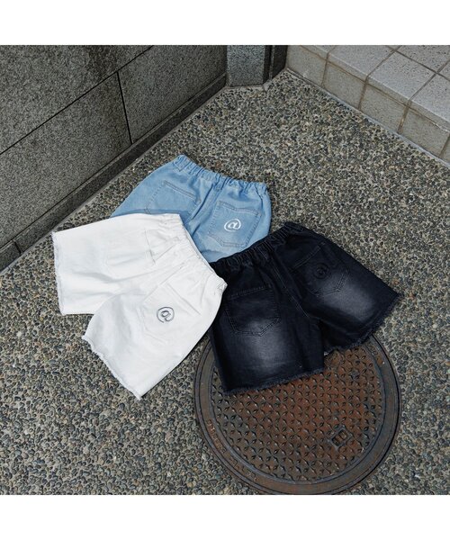 algy（アルジー）の「【接触冷感】ダメージショーパン（デニムパンツ・キッズ・ブラック/サックスブルー/オフホワイト・XX-SMALL/X-SMALL/SMALL/MEDIUM）」の6枚目の写真