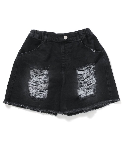 algy（アルジー）の「【接触冷感】ダメージショーパン（デニムパンツ・キッズ・ブラック/サックスブルー/オフホワイト・XX-SMALL/X-SMALL/SMALL/MEDIUM）」の10枚目の写真