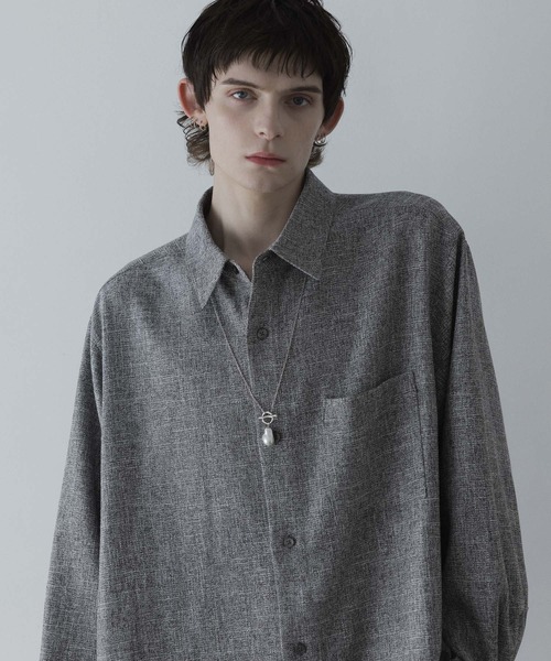 remer（リメール）の「loose basic oversize shirt - dual tweed