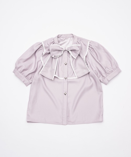INTER FACTORY(インターファクトリー)の「もえにゃ - キラかわブラウス made in INTER FACTORY(シャツ/ブラウス・レディース・ホワイト/パープル・FREE)」の17枚目の写真