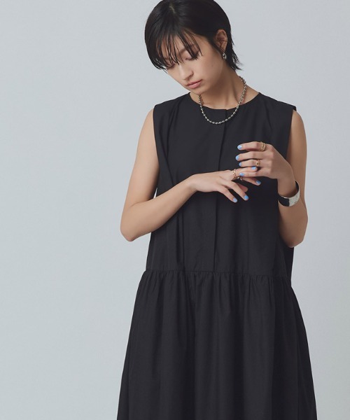 RASW（ラス）の「[RASW]タックスリーブティアードワンピース（ワンピース・レディース・ブラック/ロイヤルブルー・PM/M/L）」の13枚目の写真