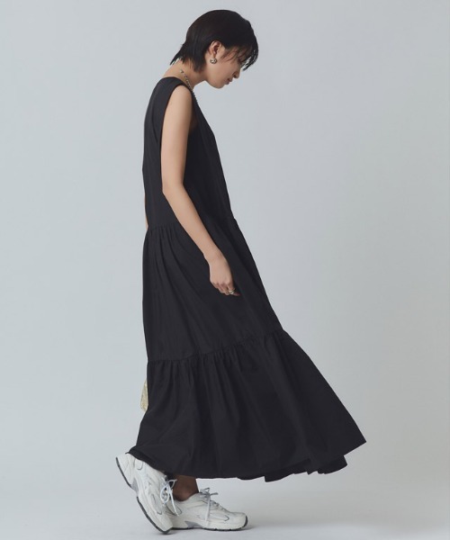 RASW（ラス）の「[RASW]タックスリーブティアードワンピース（ワンピース・レディース・ブラック/ロイヤルブルー・PM/M/L）」の14枚目の写真