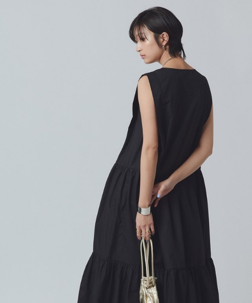 RASW（ラス）の「[RASW]タックスリーブティアードワンピース（ワンピース・レディース・ブラック/ロイヤルブルー・PM/M/L）」の15枚目の写真