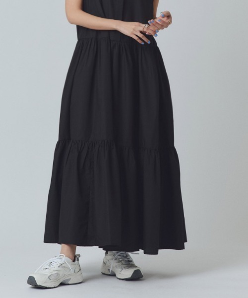 RASW（ラス）の「[RASW]タックスリーブティアードワンピース（ワンピース・レディース・ブラック/ロイヤルブルー・PM/M/L）」の16枚目の写真