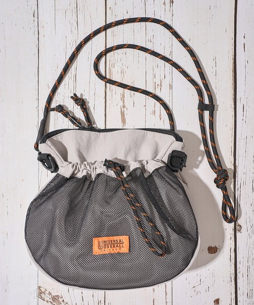 UNIVERSAL OVERALL(ユニバーサルオーバーオール)の「【UNIVERSAL OVERALL】FRONT MESH SHOULDER BAG / フロントメッシュショルダーバッグ(ショルダーバッグ・レディース・モカ/オレンジ/ライトグレー/ブラック/グレイッシュベージュ/ブルー・FREE)」の8枚目の写真
