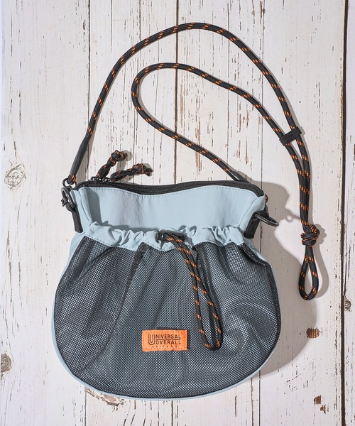 UNIVERSAL OVERALL(ユニバーサルオーバーオール)の「【UNIVERSAL OVERALL】FRONT MESH SHOULDER BAG / フロントメッシュショルダーバッグ(ショルダーバッグ・レディース・モカ/オレンジ/ライトグレー/ブラック/グレイッシュベージュ/ブルー・FREE)」の11枚目の写真