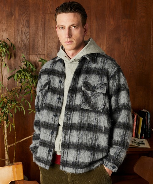 SHAGGY PLAID SHIRT／シャギー チェックシャツ／ショット OMBRE