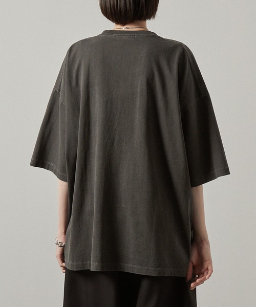 Alfred Alex(アルフレッドアレックス)の「【Alfred Alex】ヴィンテージ加工ピグメント3Dメタルロゴ半袖Tシャツ(Tシャツ/カットソー・メンズ・オフホワイト/ワイン/ブラック・M/L)」の13枚目の写真