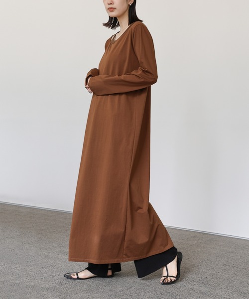 Et】Asymmetrical Neck One-piece（ワンピース）｜select MOCA Et