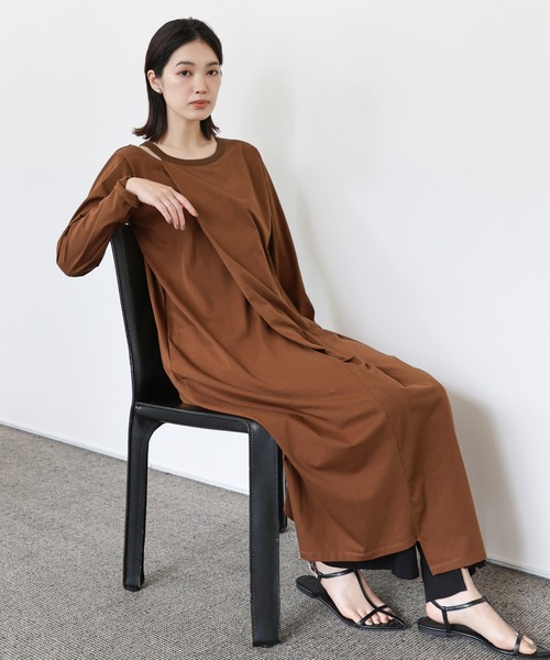 Et】Asymmetrical Neck One-piece（ワンピース）｜select MOCA Et