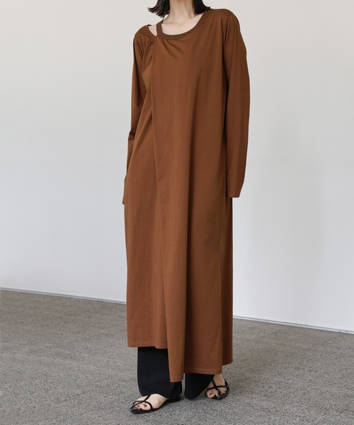Et】Asymmetrical Neck One-piece（ワンピース）｜select MOCA Et