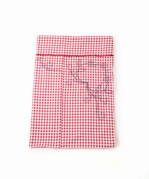 Casselini(キャセリーニ)の「Casselini HOME(キャセリーニ ホーム)フラワー刺繍布団カバー(寝具・レディース・ベージュ/レッド/ブラック・FREE)」の9枚目の写真