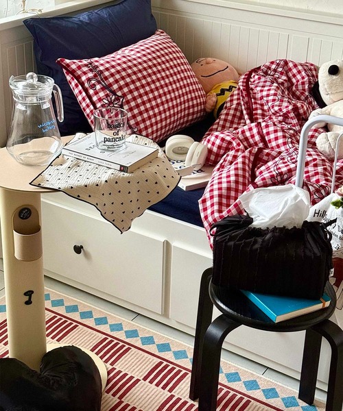 Casselini(キャセリーニ)の「Casselini HOME(キャセリーニ ホーム)フラワー刺繍布団カバー(寝具・レディース・ベージュ/レッド/ブラック・FREE)」の22枚目の写真