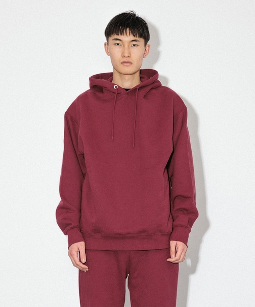 Knuu(ヌウ)の「Heavy Hooded Sweatshirt - Seam Pocket(パーカー・メンズ・ヘザーグレー/ブラック/ホワイト/ネイビー/ダークネイビー/ブラウン/マルーン・X-SMALL/SMALL/MEDIUM/LARGE/X-LARGE/XX-LARGE)」の7枚目の写真