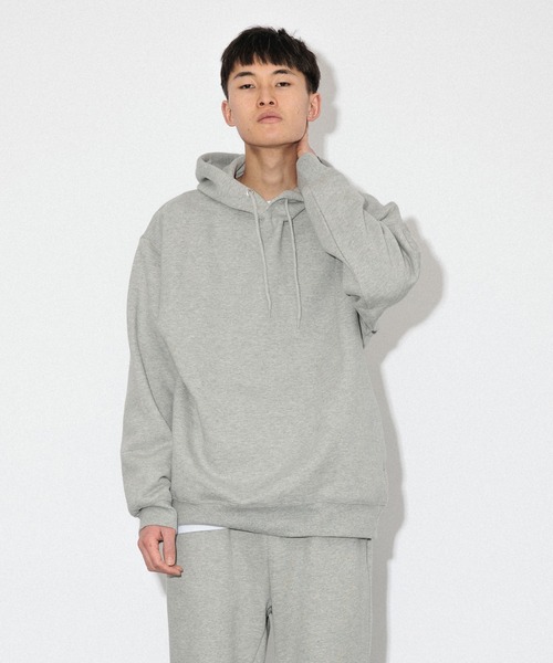 Knuu(ヌウ)の「Heavy Hooded Sweatshirt - Seam Pocket(パーカー・メンズ・ヘザーグレー/ブラック/ホワイト/ネイビー/ダークネイビー/ブラウン/マルーン・X-SMALL/SMALL/MEDIUM/LARGE/X-LARGE/XX-LARGE)」の1枚目の写真