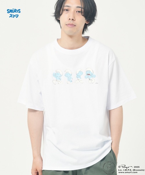 CORISCO(コリスコ)の「【The Smurfs/スマーフ】エモーションズTEE(M1)(Tシャツ/カットソー・メンズ・ブラック/ホワイト/イエロー/パープル・MEDIUM/LARGE/X-LARGE)」の1枚目の写真