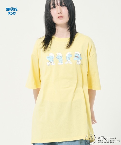 CORISCO(コリスコ)の「【The Smurfs/スマーフ】エモーションズTEE(M1)(Tシャツ/カットソー・メンズ・ブラック/ホワイト/イエロー/パープル・MEDIUM/LARGE/X-LARGE)」の4枚目の写真
