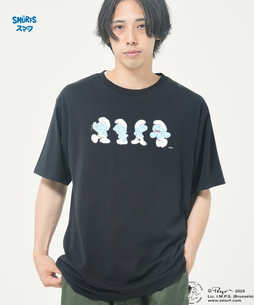 CORISCO(コリスコ)の「【The Smurfs/スマーフ】エモーションズTEE(M1)(Tシャツ/カットソー・メンズ・ブラック/ホワイト/イエロー/パープル・MEDIUM/LARGE/X-LARGE)」の2枚目の写真