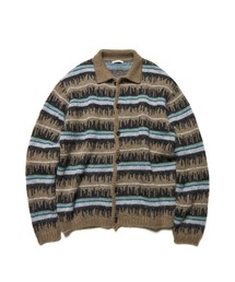 MOHAIR BORDER KNIT BLOUSON