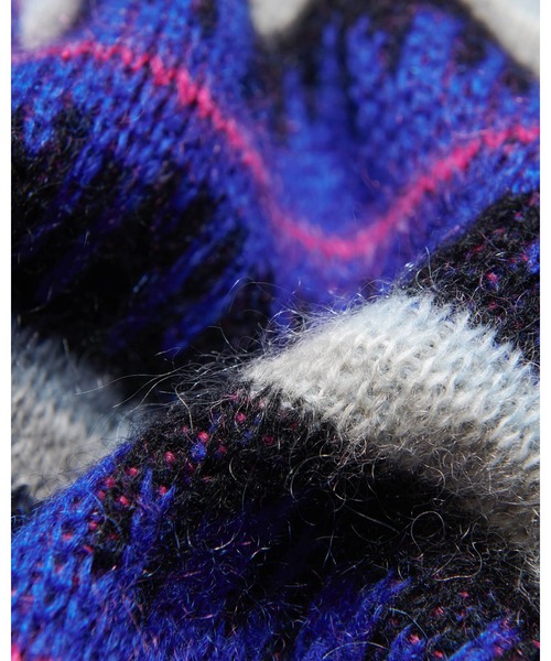uniform experiment（ユニフォームエクスペリメント）の「MOHAIR BORDER KNIT BLOUSON（カーディガン/ボレロ・メンズ・ブラック/カーキ・2/1/3/4）」の6枚目の写真